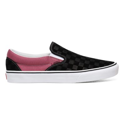 Vans Deboss Checkerboard Classic Slip-On - Kadın Slip-On Ayakkabı (Siyah)